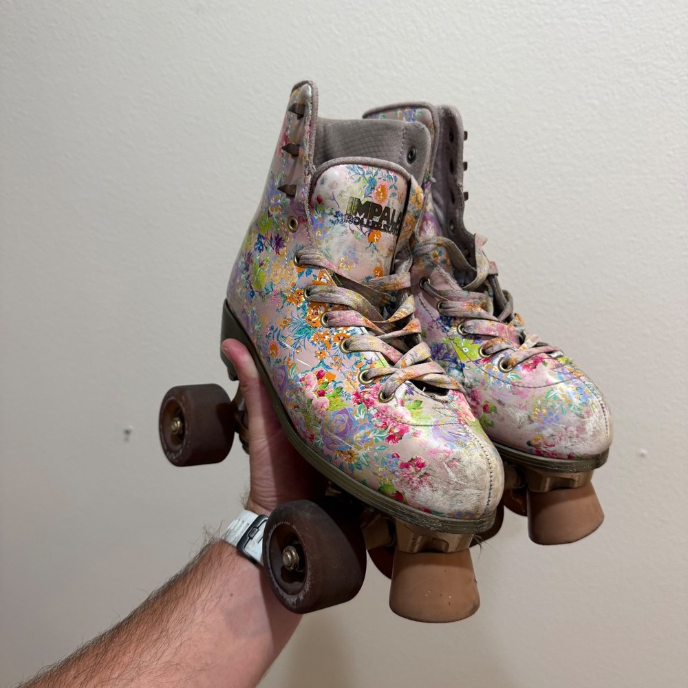 Impala Sidewalk Floral Roller Skates Womens Size 7 Pink Multi Quad Skates